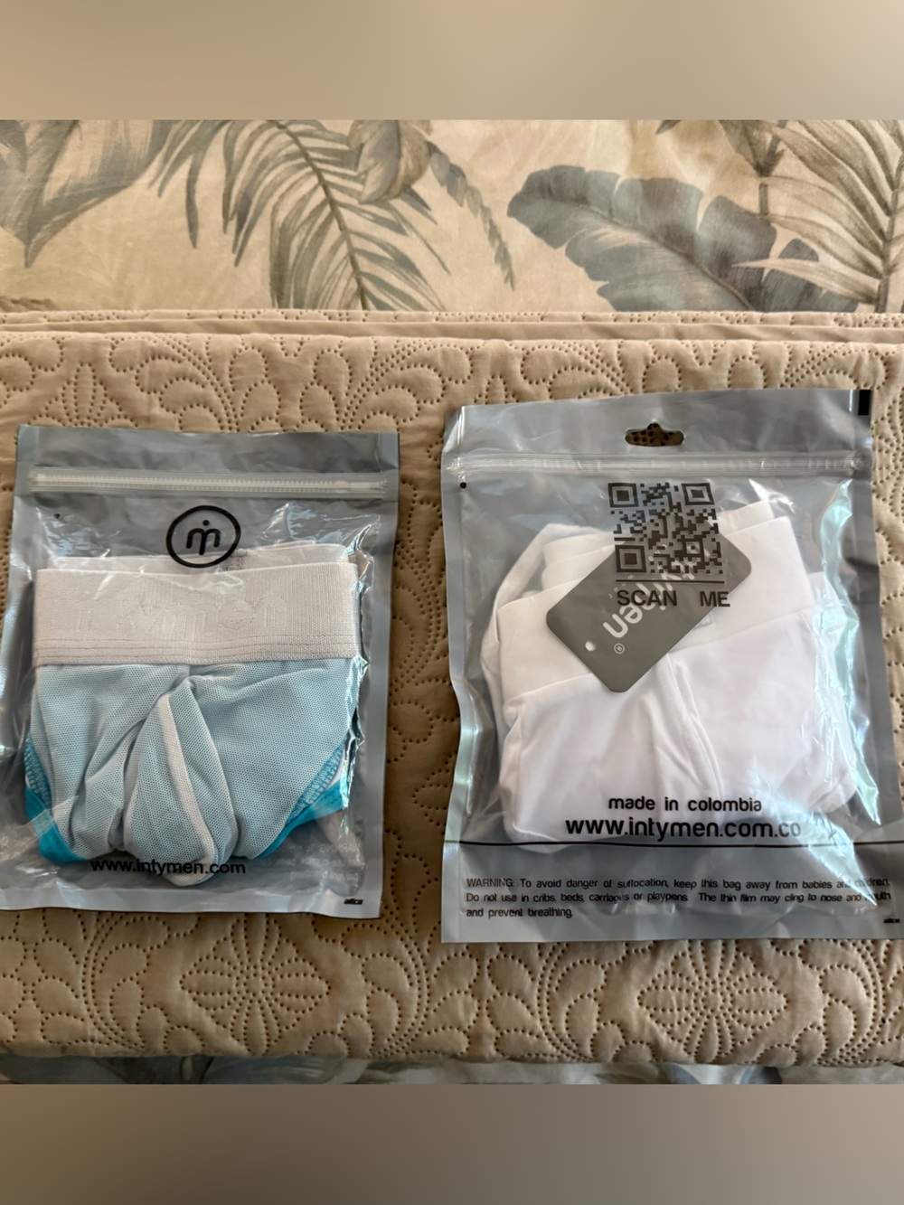 Intymen 2 pack Men’s Briefs - Light Blue and White (2-Pack)